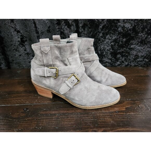 Cole Haan Jensynn Suede Bootie in Stormcloud Gray/Sz. 8AA - Picture 3 of 8